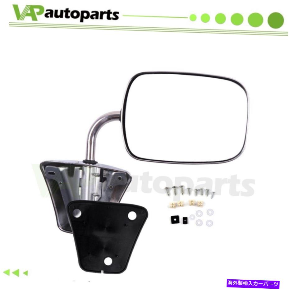 USミラー 1PCクロムマニュアルサイドエクステリアミラー右または左の1973-91シボレー 1PC Chrome Manual Side Exterior Mirror Right OR Left For 1973-91 Chevy【並行輸入品】