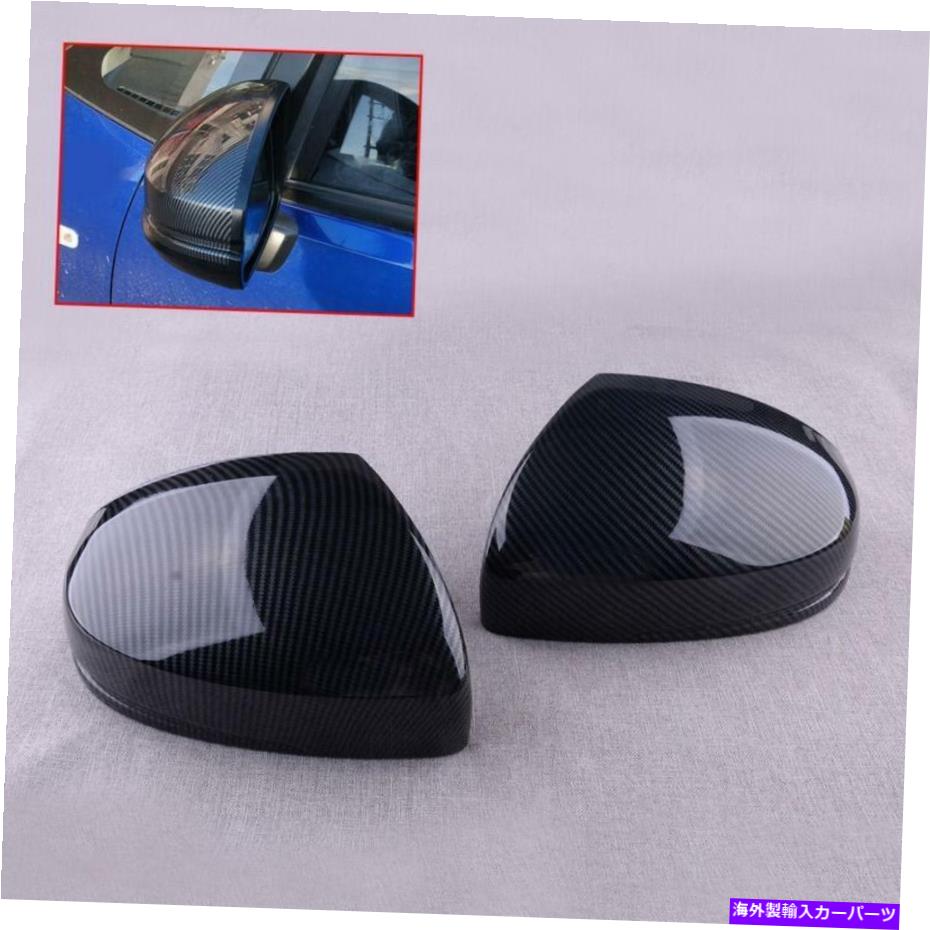 USミラー ホンダフィットジャズ2014-2018 L＆RカーボンファイバーABSサイドミラーカバーキャップに適しています Fit For Honda Fit Jazz 2014-2018 L & R Carbon Fiber ABS Side Mirror Cover Cap【並行輸入品】