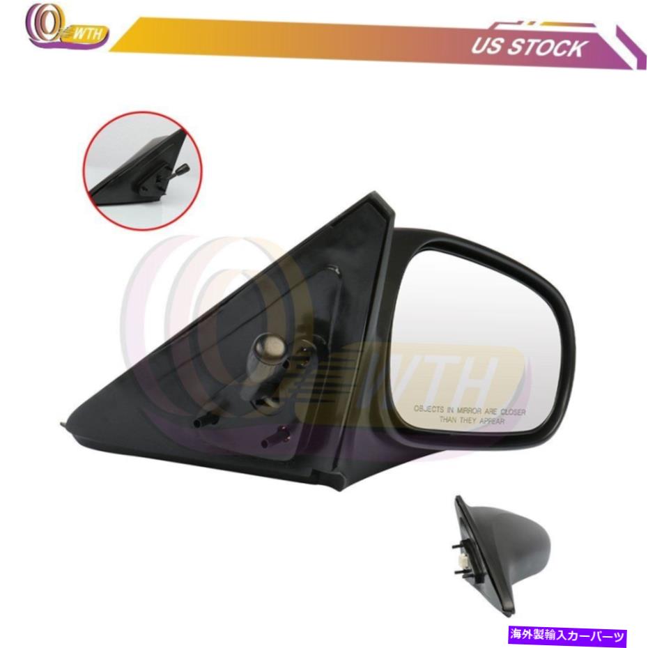 USミラー 1996年から2000年のマニュアルミラー Manual Mirror For 1996-2000 Honda Civic Black Textured Non-folding Textured RH【並行輸入品】