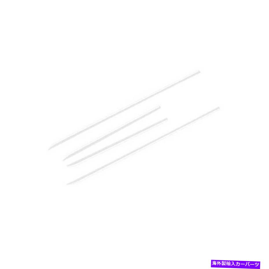 クロームカバー キャデラックATS 2013-2019クロムスチールドアボディサイドモールディングカバートリム4PCS For Cadillac ATS 2013-2019 Chrome Steel Door Body Side Molding Cover Trim 4PCS【並行輸入品】