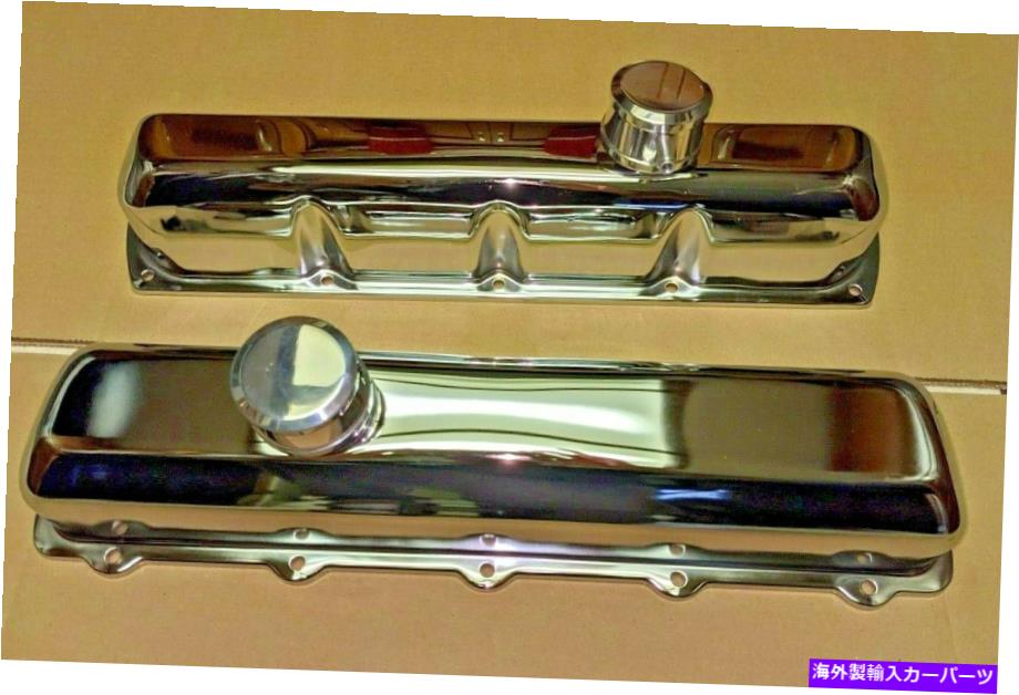 クロームカバー Oldsmobile Tall Chrome Stamp Steel ValveがBillet Broothers 350、455をカバーする OLDSMOBILE TALL CHROME STAMP STEEL VALVE COVERS WITH BILLET BREATHERS 350 , 455【並行輸入品】 52,668円