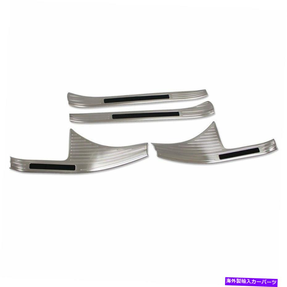クロームカバー Subaru New XV/CrossTrek 2018ドアシル内部プレートカバートリムに適しています Fit For Subaru New XV/Crosstrek 2018 Door Sill Inside Plate Cover Trim【並行輸入品】