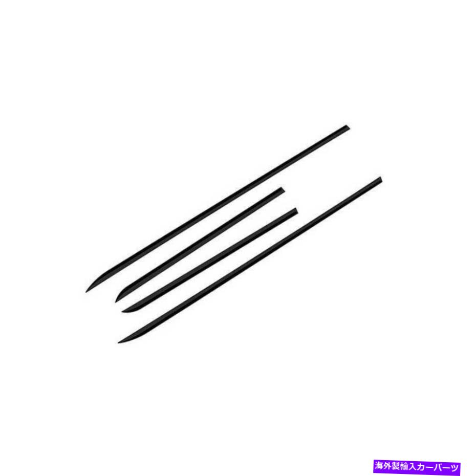 クロームカバー キャデラックCT5 2020-2022ブラックスチールドアボディサイドモールディングカバートリム4PCS For Cadillac CT5 2020-2022 Black Steel Door Body Side Molding Cover Trim 4PCS【並行輸入品】