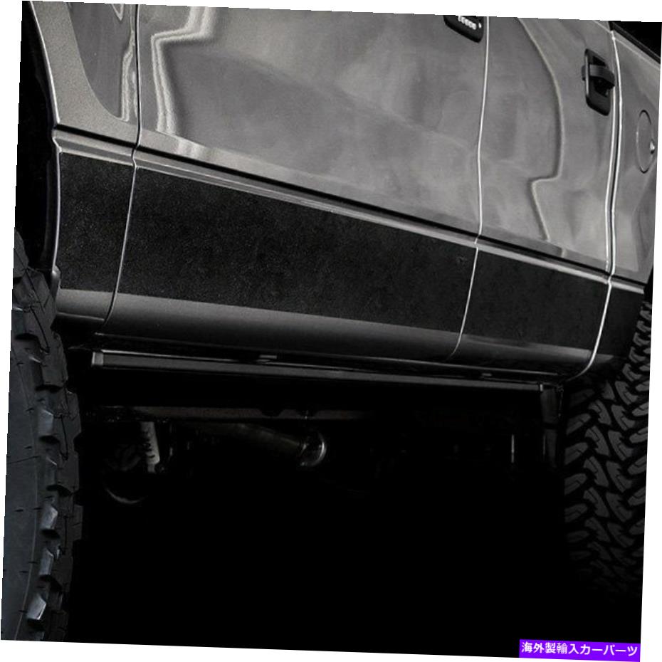 クロームカバー GMC Sierra 1500 14 ICI Rocker Armor A-Fitブラックロッカーパネルカバー用 For GMC Sierra 1500 14 ICI Rocker Armor A-Fit Black Rocker Panel Covers【並行輸入品】