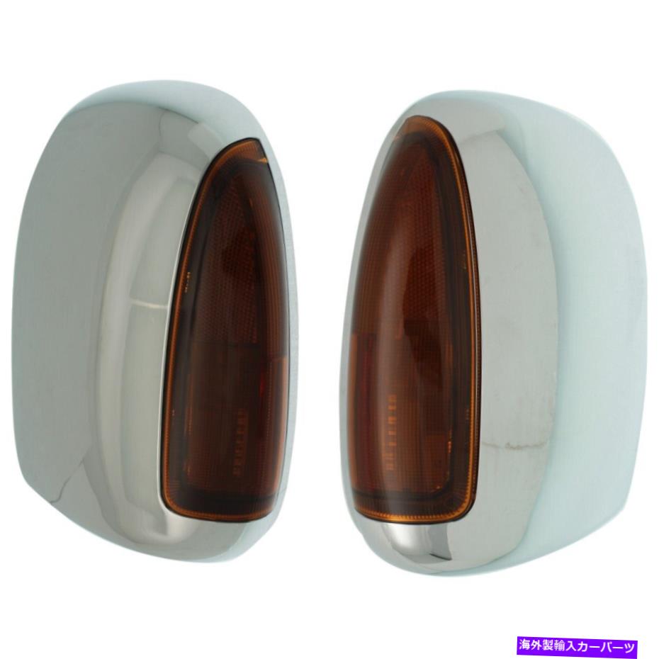 クロームカバー F250トラックF350 F450 F550 LH＆RHペアの左と右の2つのミラーカバーのセット Set of 2 Mirror Covers Left-and-Right for F250 Truck F350 F450 F550 LH & RH Pair【並行輸入品】