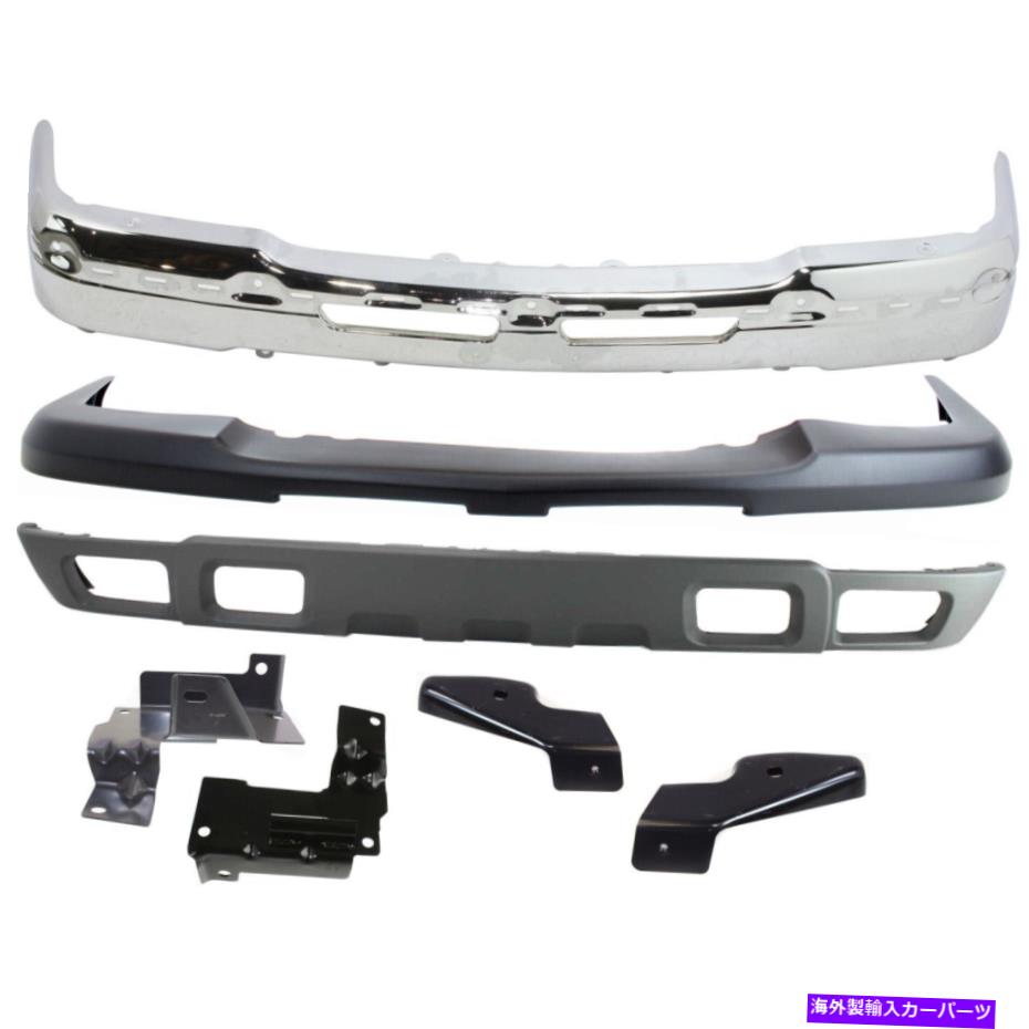 クロームカバー New -2003-2007のChrome Steel Front Bumper Kit Chevy Silverado 2500HD 3500 NEW - Chrome Steel Front Bumper Kit For 2003-2007 Chevy Silverado 2500HD 3500【並行輸入品】｜Us Custom Parts Shop USDM