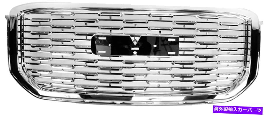 クロームカバー 15-19のためにGMC Yukon Denali Front Upper Grilleの交換用Chrome abs-new FOR 15-19 Fits GMC Yukon Denali Front Upper Grille Replacement Chrome ABS-New【並行輸入品】｜Us Custom Parts Shop USDM
