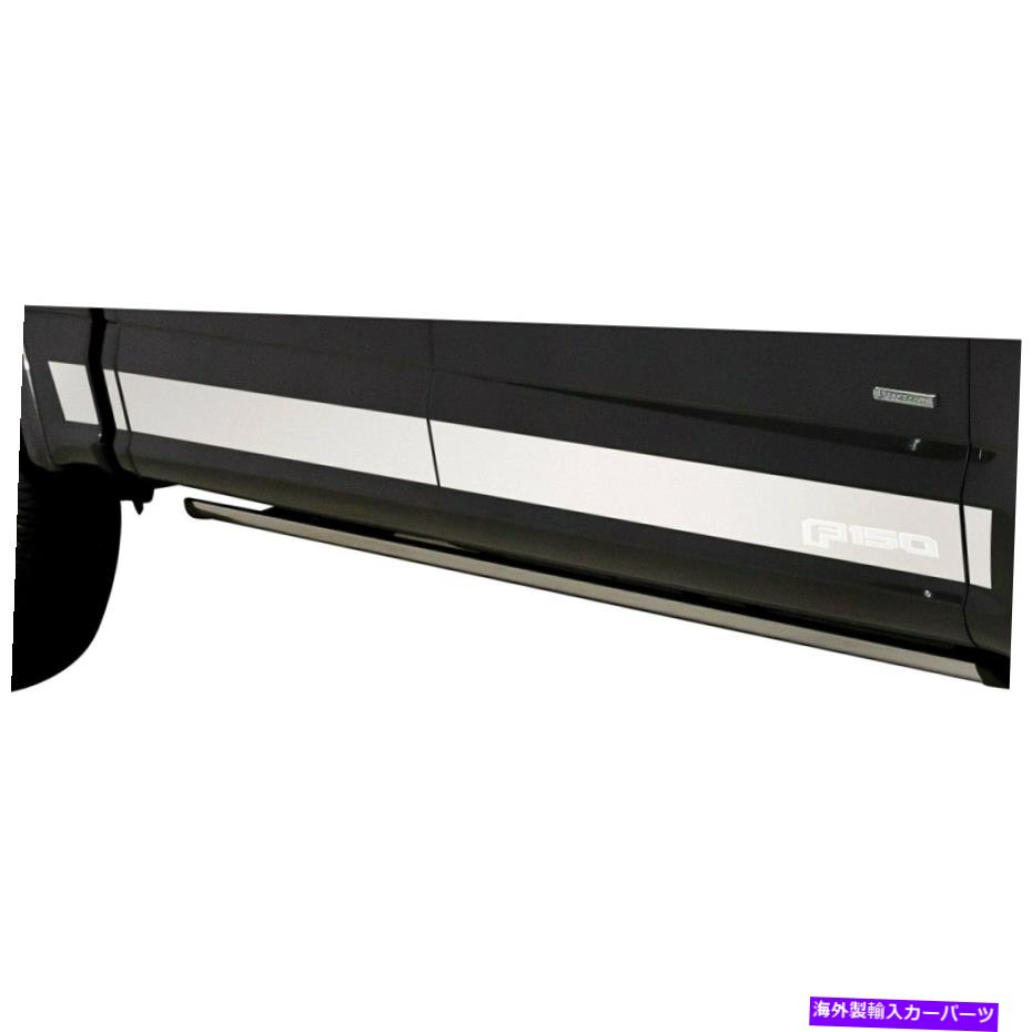 クロームカバー Ford F-250 Super Duty 11-16 Putco Fordライセンス洗練されたロッカーパネルカバー For Ford F-250 Super Duty 11-16 Putco Ford Licensed Polished Rocker Panel Covers【並行輸入品】