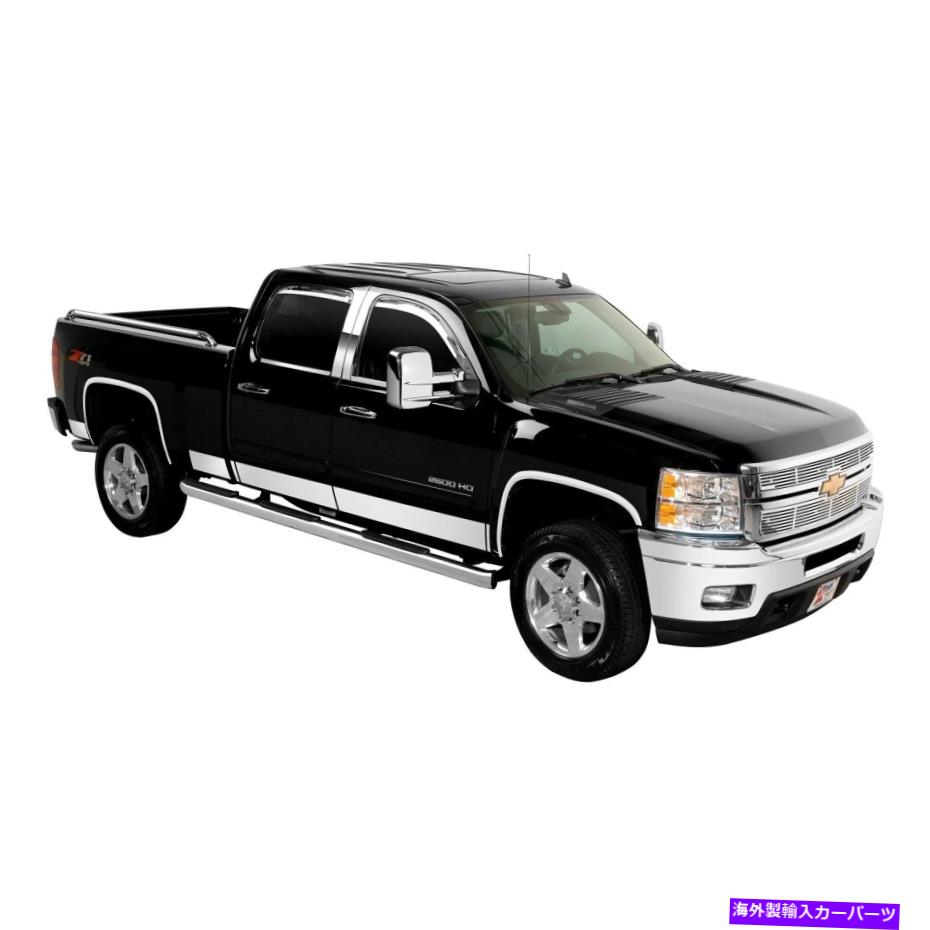 クロームカバー GMC Sierra 2500 HD 2007-2013 Putco 9751211ポリッシュロッカーパネルカバーの場合 For GMC Sierra 2500 HD 2007-2013 Putco 9751211 Polished Rocker Panel Covers