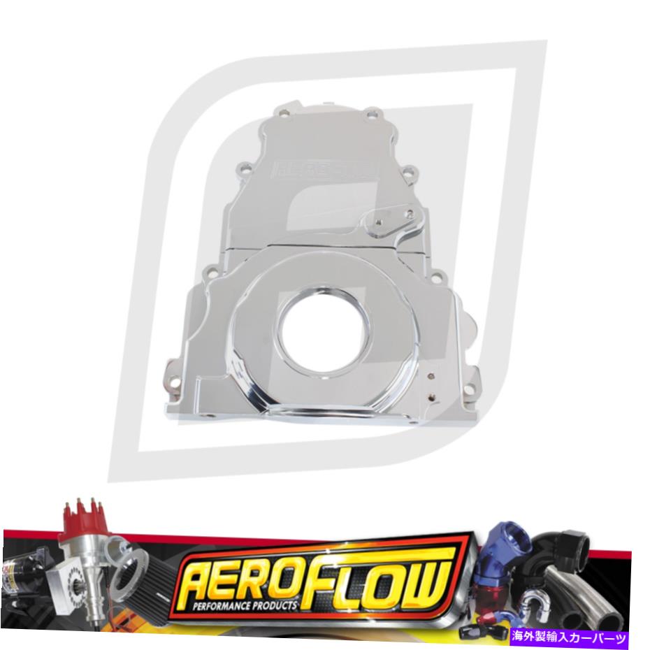 クロームカバー Aeroflow 2ピースビレットタイミングカバーChrome Fits GM LSシリーズ-AF64-4361C Aeroflow 2-Piece Billet Timing Cover CHROME Fits GM LS Series - AF64-4361C【並行輸入品】