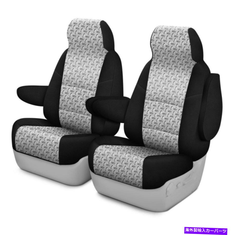 クロームカバー カバーデザイナー印刷されたNeoSupreme 1列目Chromeダイヤモンドカスタムシートカバー Coverking Designer Printed Neosupreme 1st Row Chrome Diamond Custom Seat Covers【並行輸入品】