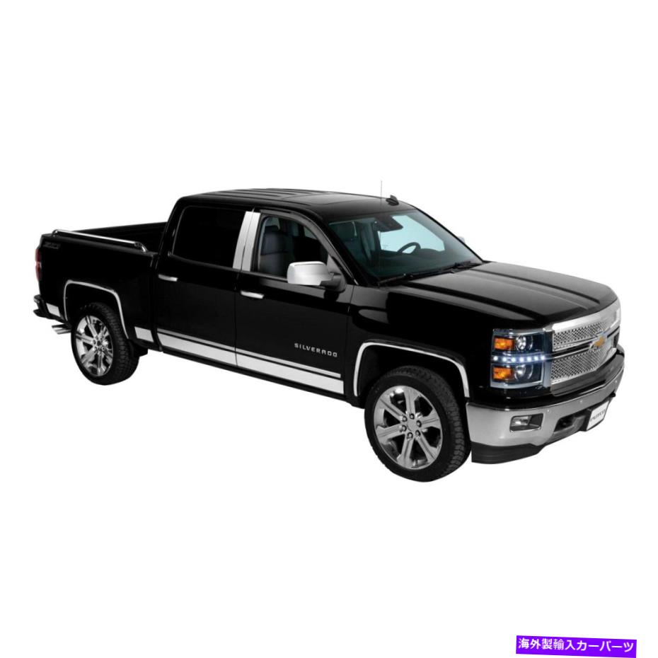 クロームカバー シボレーシルバラード1500 14-18 Putco 9751218ポリッシュドロッカーパネルカバー用 For Chevy Silverado 1500 14-18 Putco 9751218 Polished Rocker Panel Covers【並行輸入品】