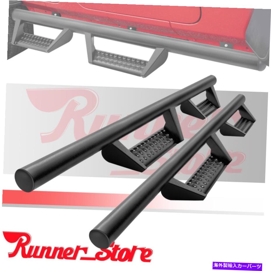 Nerf Bar フィット18-22ジープラングラー4ドアJlネルフバー3インチランニングボードサイドステップBCK Fit 18-22 Jeep Wrangler 4 Door JL Nerf Bar 3 inch Running Boards Side Step BCK【並行輸入品】