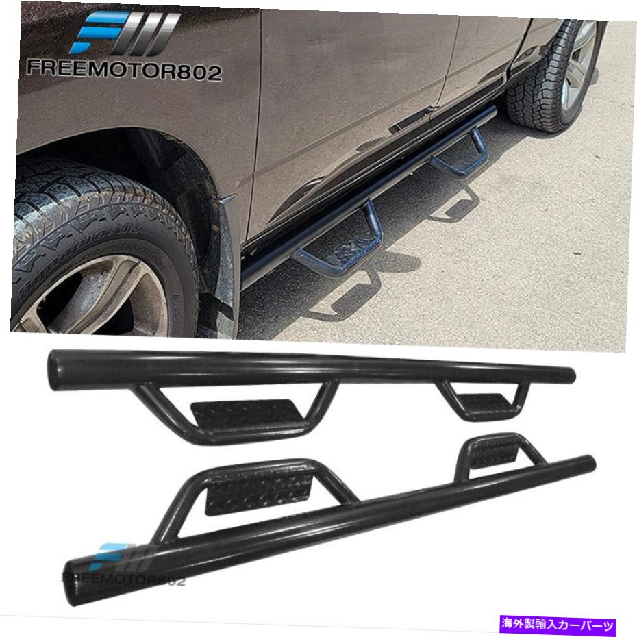 Nerf Bar フィット09-18 RAM 1500 2500 3500クアッドキャブランニングボードブラックサイドステップnerfバー Fits 09-18 Ram 1500 2500 3500 Quad Cab Running Boards Black Side Step Nerf Bar【並行輸入品】