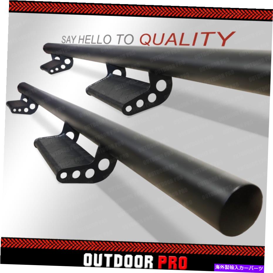Nerf Bar 05-22トヨタタコマダブルキャブサイドドロップブラックステップナーフバーランニングボード 05-22 For Toyota Tacoma Double Cab Side Drop BLACK Step Nerf Bars Running Boards【並行輸入品】