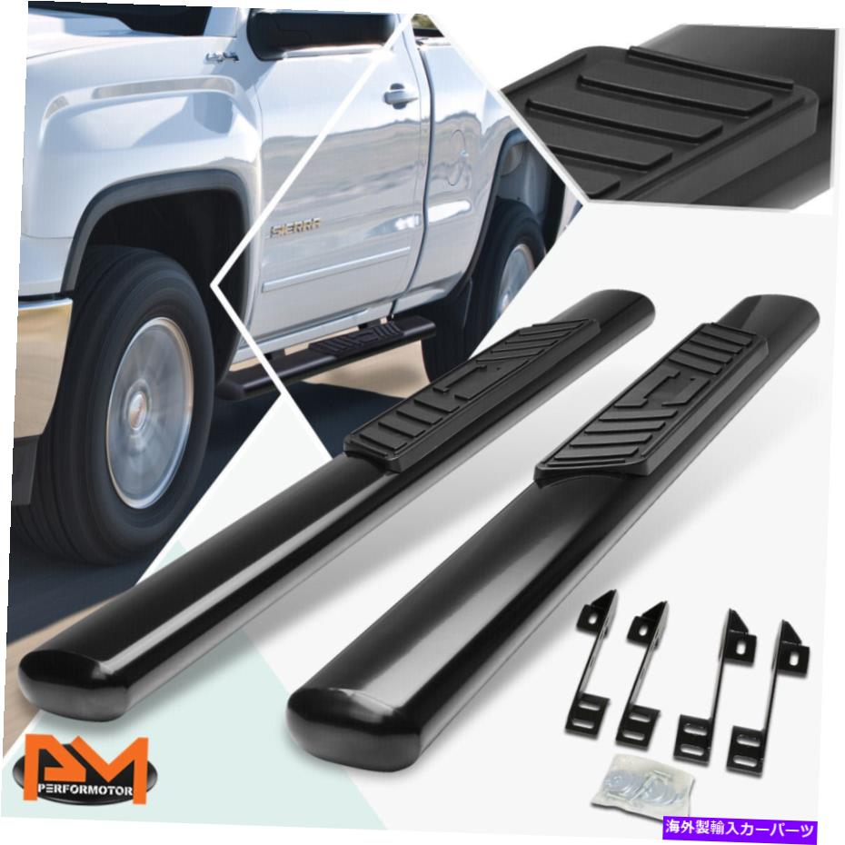 Nerf Bar 99-14シルバラード/シエラレグ楕円形5 "サイドステップナーフバーランニングボードブラック For 99-14 Silverado/Sierra Reg Oval 5" Side Step Nerf Bar Running Board Black【並行輸入品】|Us Custom Parts Shop USDM