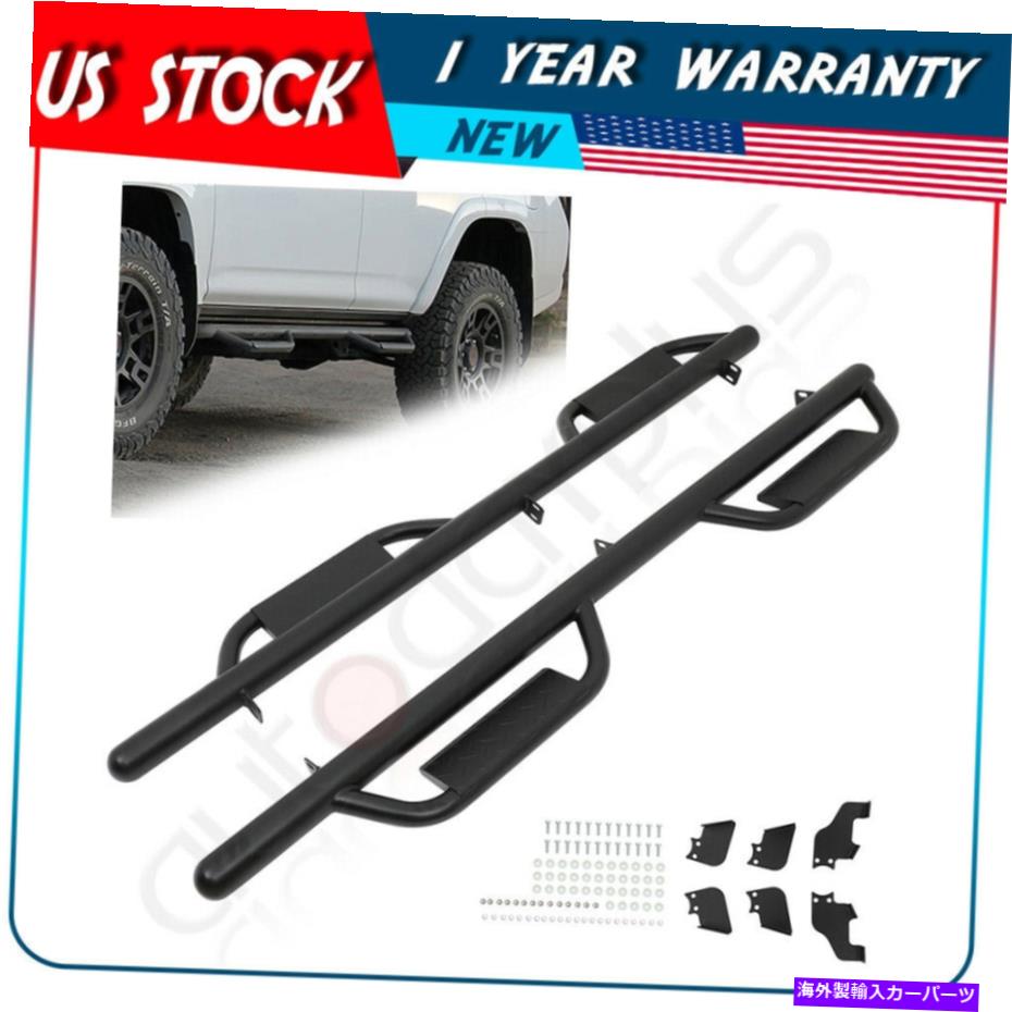 Nerf Bar トヨタ4runner 2010-2021フープブラックランニングボードサイドステップナーフバー Fits Toyota 4Runner 2010-2021 HOOP Black Running Boards Side Steps Nerf Bars【並行輸入品】