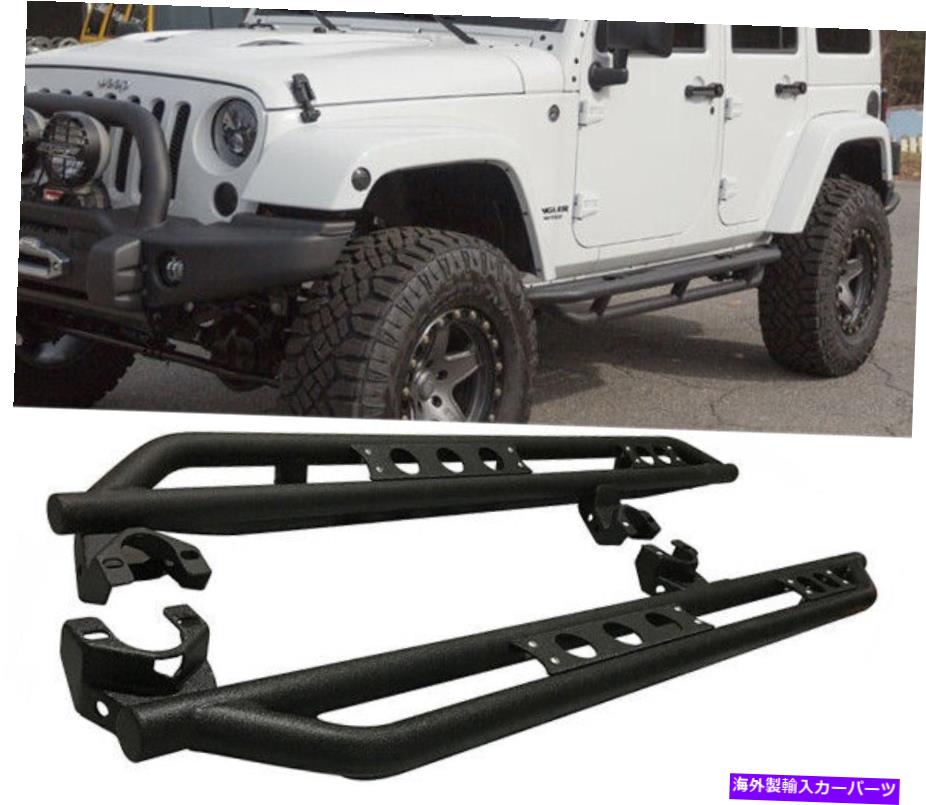 Nerf Bar フィット07-18ジープラングラーブラックサイドステップnerfバーランニングボードペア Fits 07-18 Jeep Wrangler Black Side Steps Nerf Bars Running Board Pair【並行輸入品】|Us Custom Parts Shop USDM