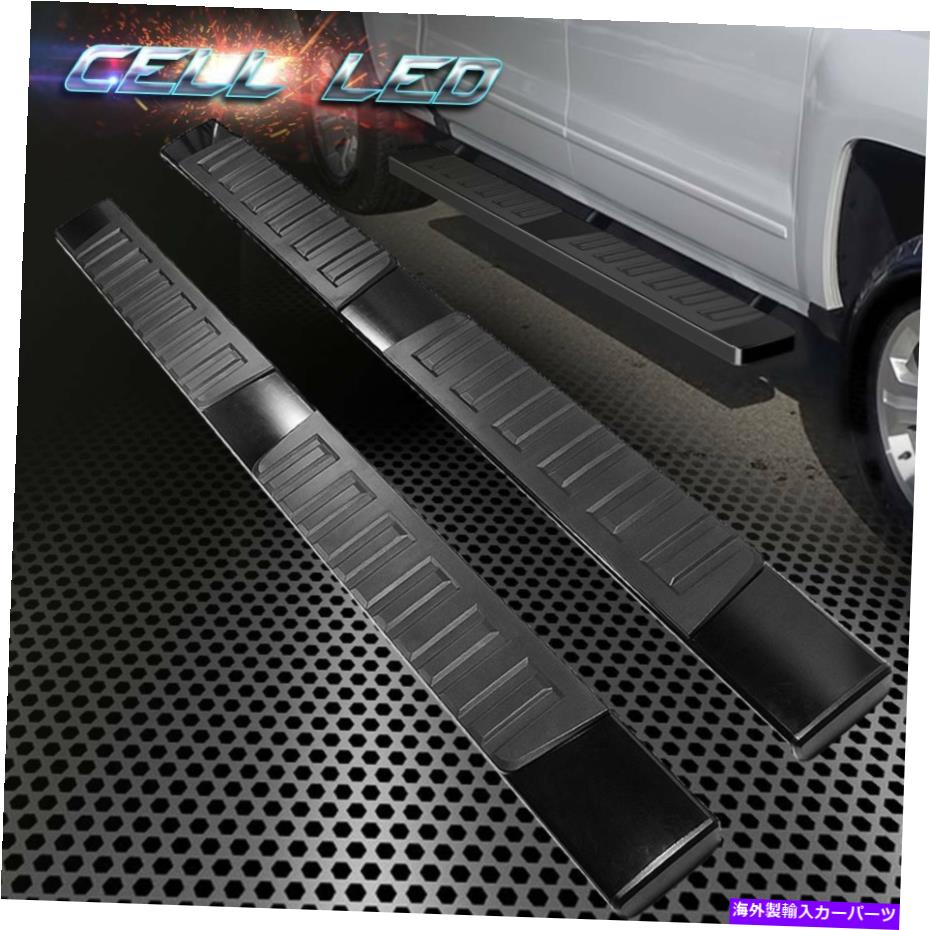 Nerf Bar フィット2019-2022シボレーシルバラードシエラクルーキャブナーフバーランニングボードサイドステップ fit 2019-2022 Chevy Silverado Sierra Crew Cab Nerf Bars Running Board Side Steps【並行輸入品】