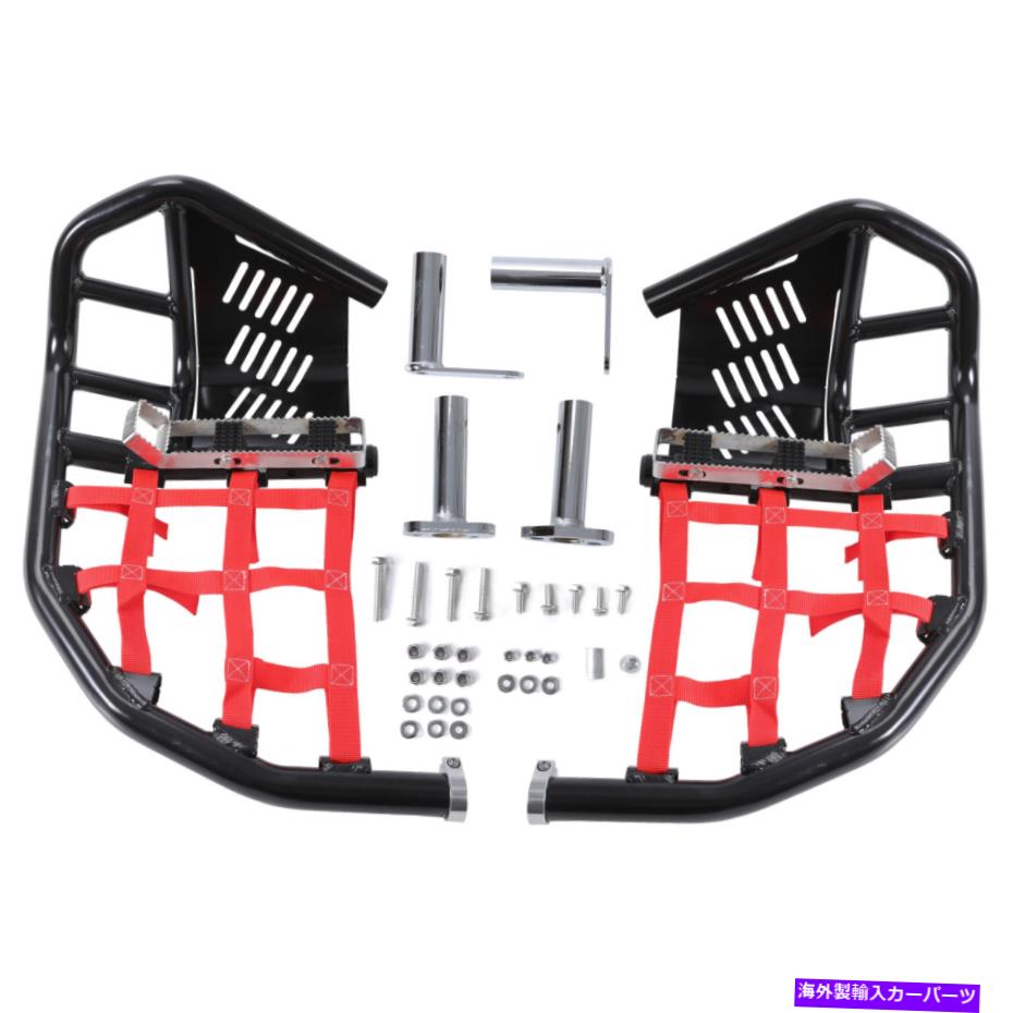 Nerf Bar ホンダTRX 450 TRX450R RED NETS BLACK NERFのためのNerf Bars Heel Gaurdペア Nerf Bars Heel Gaurd Pair For Honda TRX 450 TRX450R Red Nets Black Nerf【並行輸入品】｜Us Custom Parts Shop USDM