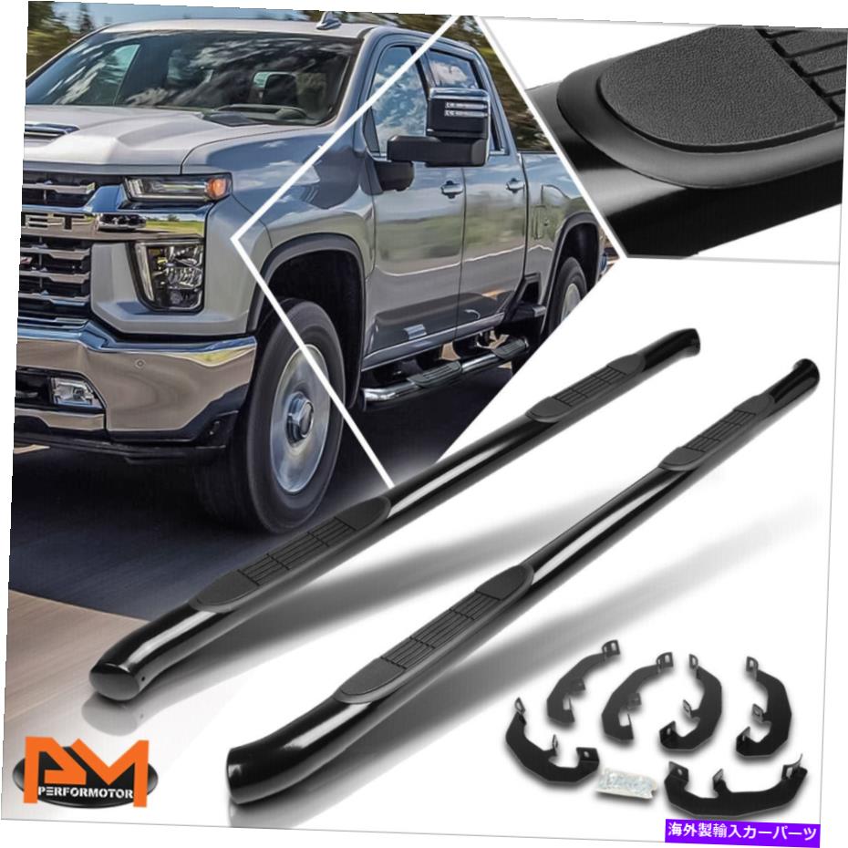 Nerf Bar 19-21シルバラード/シエラクルーキャブ3 "サイドステップナーフバーランニングボードブラック For 19-21 Silverado/Sierra Crew Cab 3" Side Step Nerf Bar Running Board Black【並行輸入品】｜Us Custom Parts Shop USDM