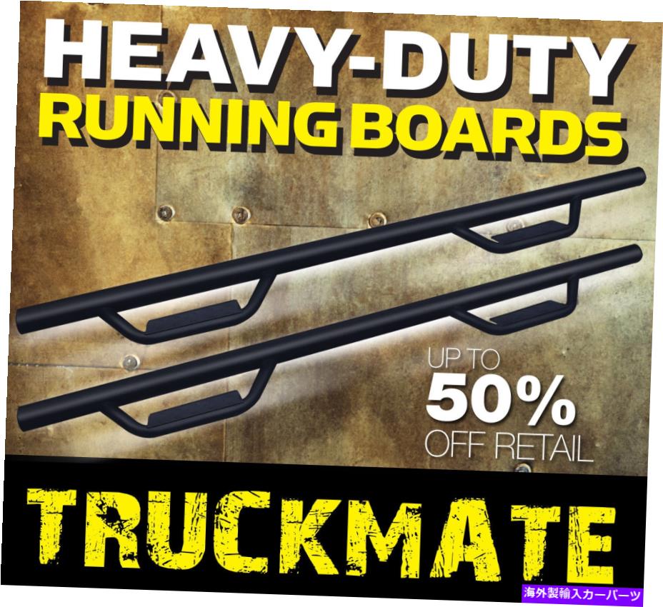 Nerf Bar 07-18 GMC SIERRA FIT DOUBLE /EXTRING CAB RANSIN BOARD NERF BAR STEPボードブラック 07-18 GMC Sierra fit Double /Extend Cab Running Board Nerf Bar step board black【並行輸入品】