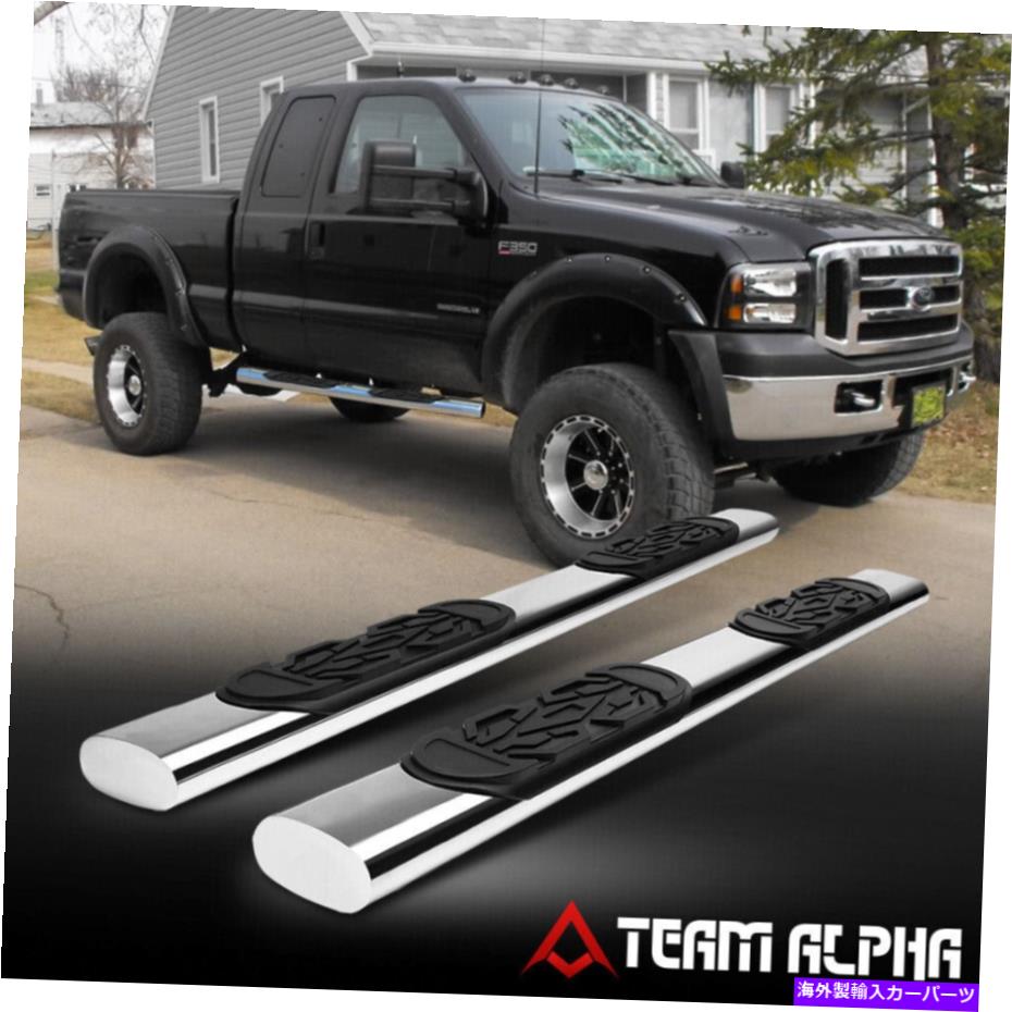 Nerf Bar FITS 1999-2016 FORD F250/F350/F450/F550 SD [EXT CAB] OVAL CHROME STEEL 6 \