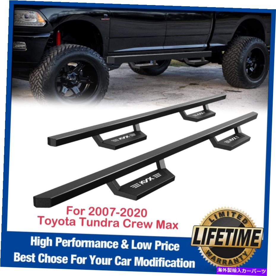 Nerf Bar 2007-2020のトヨタツンドラクルーマックス5 ''ランニングボードサイドステップナーフバーブラック For 2007-2020 Toyota Tundra Crew Max 5'' Running Board Side Step Nerf Bar Black【並行輸入品】|Us Custom Parts Shop USDM