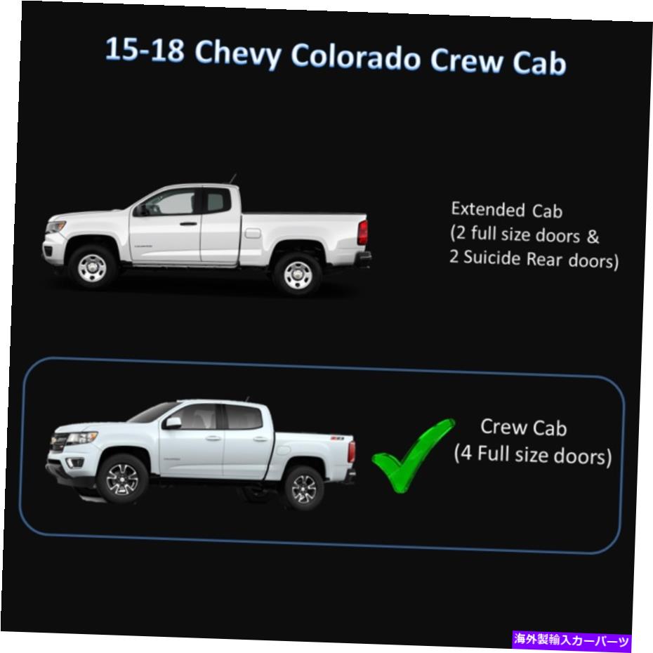 Nerf Bar 2015-2018シボレーコロラドクルーキャブフープスタイルサイドステップナーフバーランニングボード 2015-2018 Chevy Colorado Crew Cab Hoop Style Side Steps Nerf Bars Running Boards【並行輸入品】
