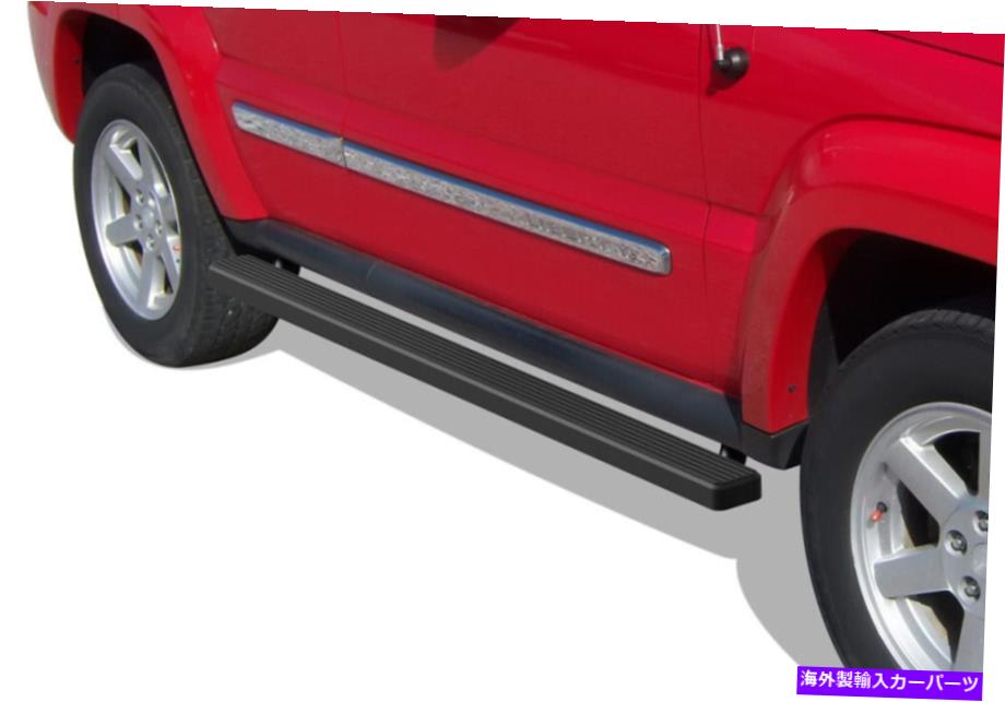 Nerf Bar プレミアム4 "ブラックiboardサイドステップフィット02-07ジープリバティ Premium 4" Black iBoard Side Steps Fit 02-07 Jeep Liberty【並行輸入品】|Us Custom Parts Shop USDM