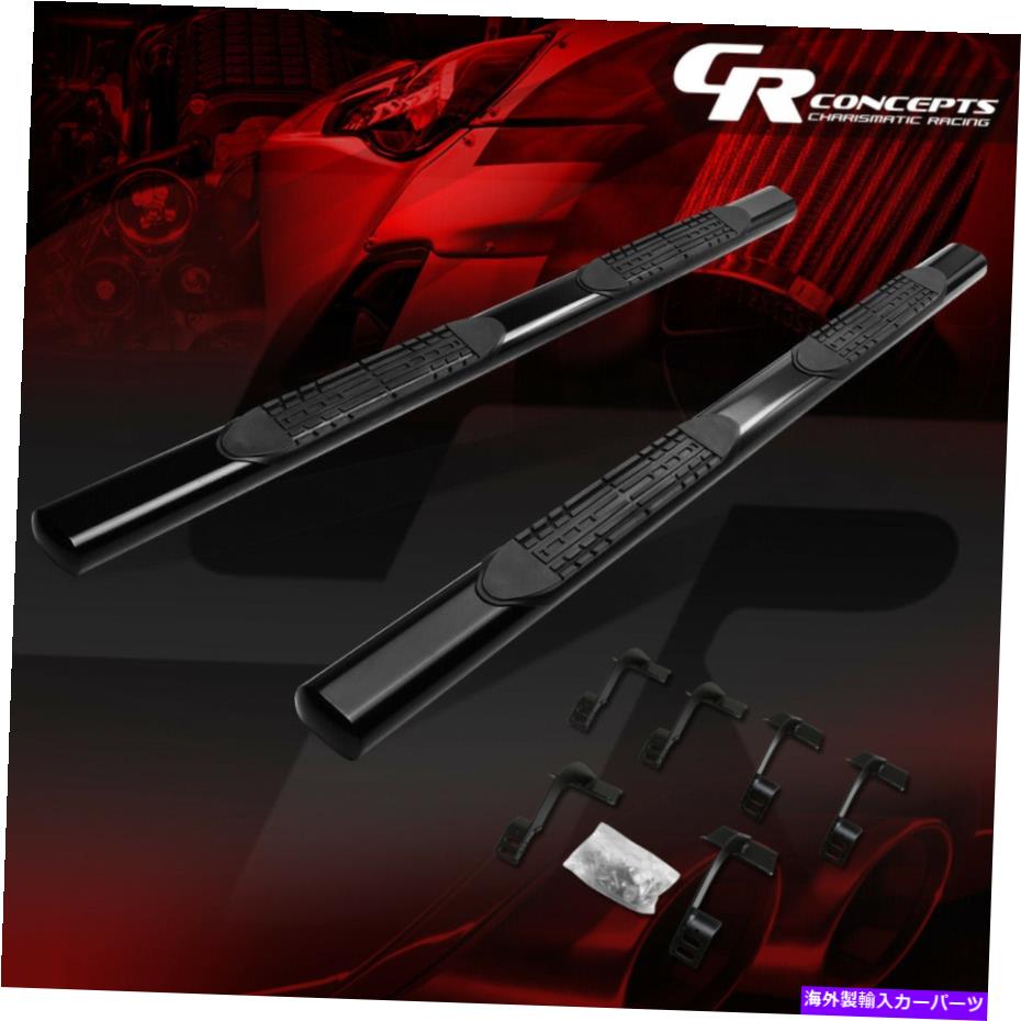 Nerf Bar 2015-2020フォードF150スーパーデューティクルーキャブのためのブラック4 "ステップバーランニングボードLH+RH BLACK 4"STEP BAR RUNNING BOARD LH+RH FOR 2015-2020 FORD F150 SUPER DUTY CREW CAB【並行輸入品】|Us Custom Parts Shop USDM