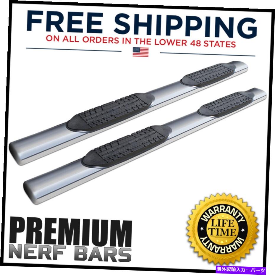 Nerf Bar 6in S/S楕円形のnerfバーは2000-18シルバラード/シエラクルーキャブのボードステップを実行しています 6in S/S Oval Nerf Bars Running Board Steps for 2000-18 Silverado/Sierra Crew Cab【並行輸入品】