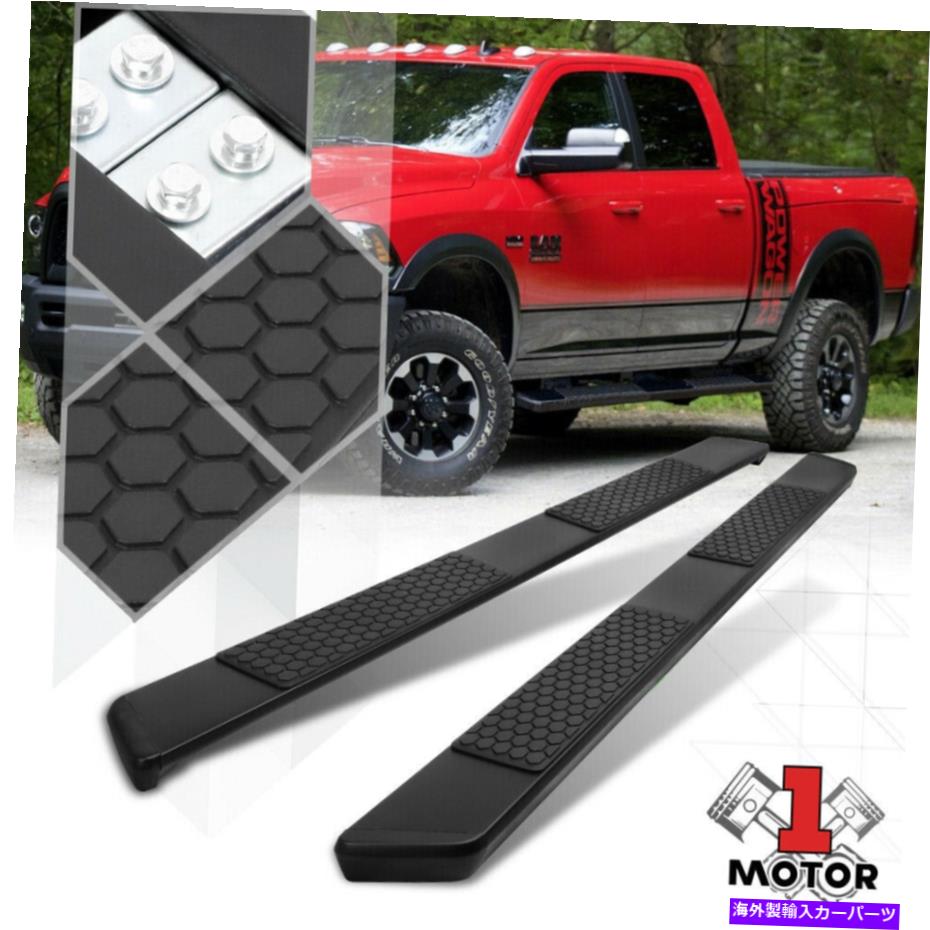 Nerf Bar 09-22ラム2500クルーキャブ用のブラックステンレスランニングボード5 "サイドステップナーフバー Black Stainless Running Board 5" Side Step Nerf Bar for 09-22 Ram 2500 Crew Cab【並行輸入品】|Us Custom Parts Shop USDM