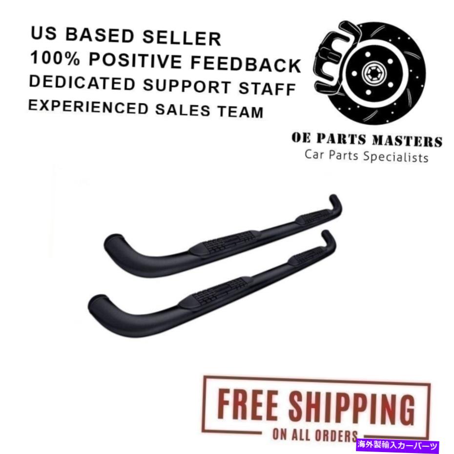 Nerf Bar PROMAXX AUTOMOTIVE 11116B FOR 01-18 SILVERADO/SIERRA 3 ''ブラックラウンドナーフバー ProMaxx Automotive 11116B For 01-18 Silverado/Sierra 3'' Black Round Nerf Bars【並行輸入品】