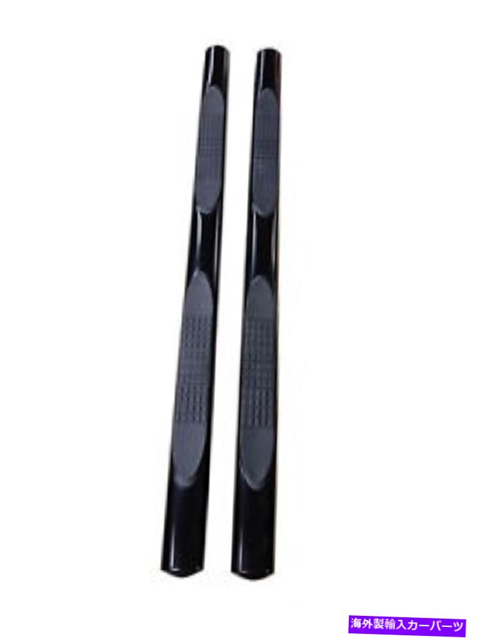 Nerf Bar TrailFX A1543B NERF BAR BLACK POWDERCOIRED CORETED CORETED CORED TrailFX A1543B Nerf Bar Black Powder Coated With Surface Steps【並行輸入品】