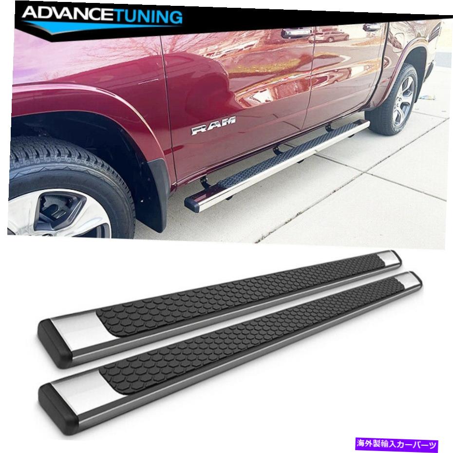 Nerf Bar 19-22 RAM 1500クルーキャブOEスタイルクロムSS 82インチサイドレールランニングボード Fits 19-22 Ram 1500 Crew Cab OE Style Chrome SS 82inch Side Rails Running Boards【並行輸入品】