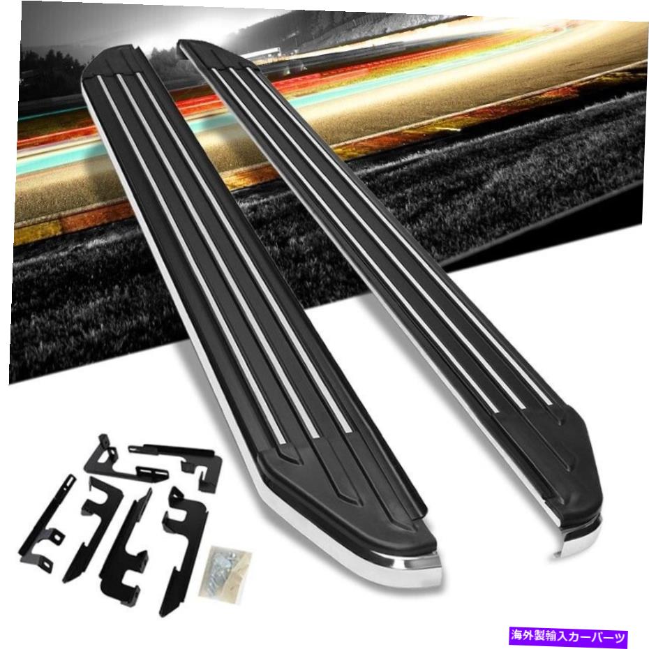 Nerf Bar シルバーブラックフラット5.5 "Wステップパッド16-20ホンダパイロット用のボードNERFバーを実行している Silver Black Flat 5.5"W Step Pads Running Board Nerf Bar For 16-20 Honda Pilot【並行輸入品】｜Us Custom Parts Shop USDM
