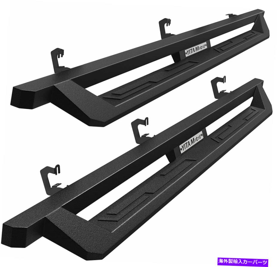 Nerf Bar 07-18シルバラード/シエラダブルキャブドロップサイドステップナーフバーのランニングボード Running Boards for 07-18 Silverado/Sierra Double Cab Drop Side Step Nerf Bars【並行輸入品】