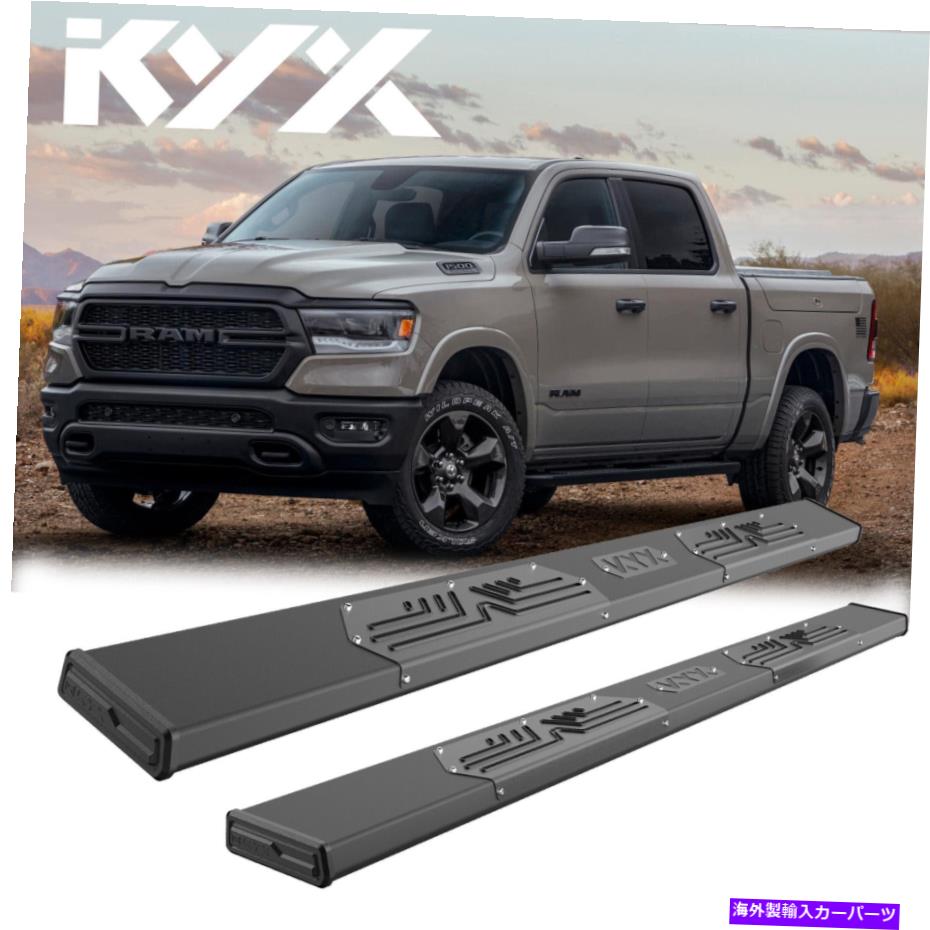 Nerf Bar 2009-2018 Dodge Ram 1500クルーキャブサイドステップNerf Bar Blackのランニングボード Running Boards For 2009-2018 Dodge Ram 1500 Crew Cab Side Steps Nerf Bar Black【並行輸入品】