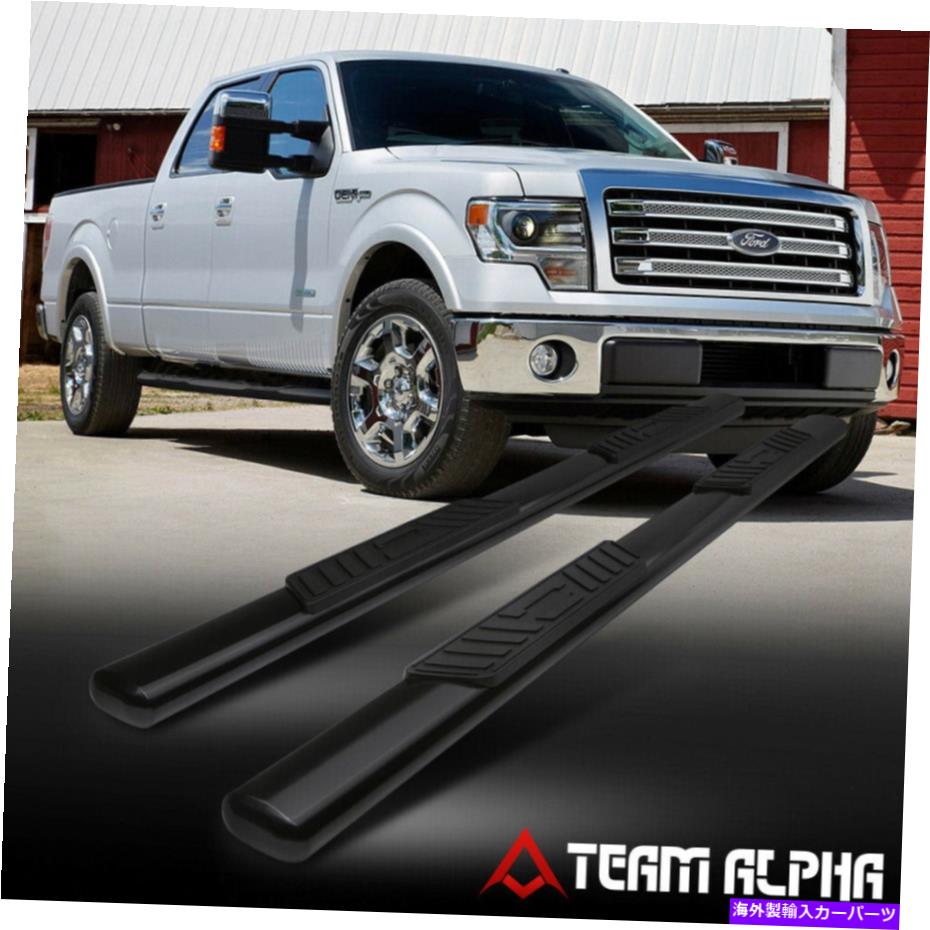 Nerf Bar FIT 2009-2014 F150 [乗組員/スーパークルーキャブ]楕円形の黒い軟鋼5 \