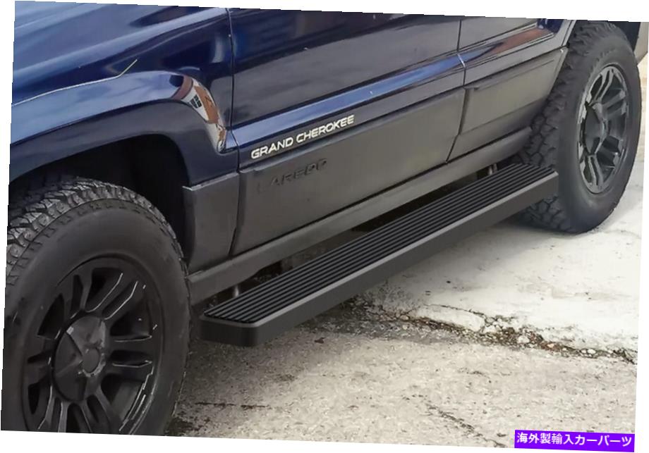 Nerf Bar iboardランニングボード5インチマットブラックフィット99-04ジープグランドチェロキー4dr iBoard Running Boards 5 inches Matte Black Fit 99-04 Jeep Grand Cherokee 4Dr【並行輸入品】