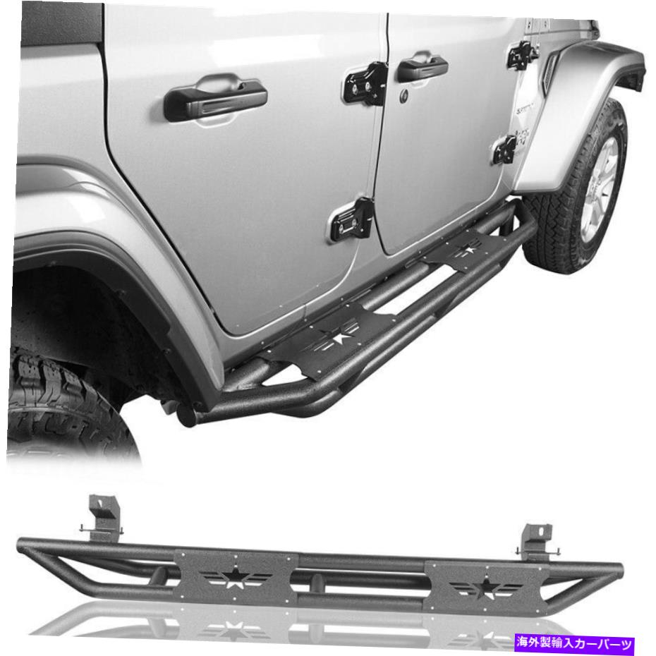 Nerf Bar チューブラーサイドステップランニングボードテクスチャフィットジープラングラーJL 2018-2022 4ドア Tubular Side Steps Running Boards Textured Fit Jeep Wrangler JL 2018-2022 4 Door【並行輸入品】
