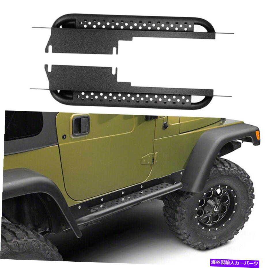 Nerf Bar フィット97-06ジープラングラーTJサイドステップアーマーテクスチャブラックランニングボードnerfバー Fit 97-06 Jeep Wrangler TJ Side Step Armor Textured Black Running Board Nerf Bar【並行輸入品】