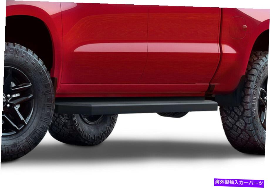 Nerf Bar iboardブラックランニングボードスタイルフィット19-22シボレーシルバラードGMCシエラクルーキャブ iBoard Black Running Boards Style Fit 19-22 Chevy Silverado GMC Sierra Crew Cab【並行輸入品】