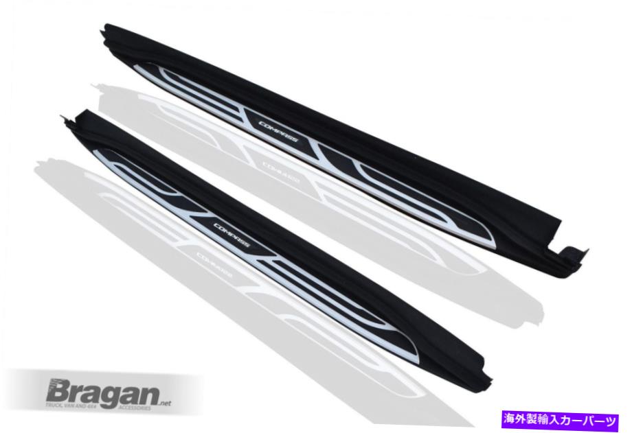 Nerf Bar ジープコンパスMX 2017+ 4x4車のサイドステップアクセサリーに合うランニングボード +ロゴ Running Boards + LOGO To Fit Jeep Compass MX 2017+ 4x4 Car Side Step Accessories【並行輸入品】|Us Custom Parts Shop USDM