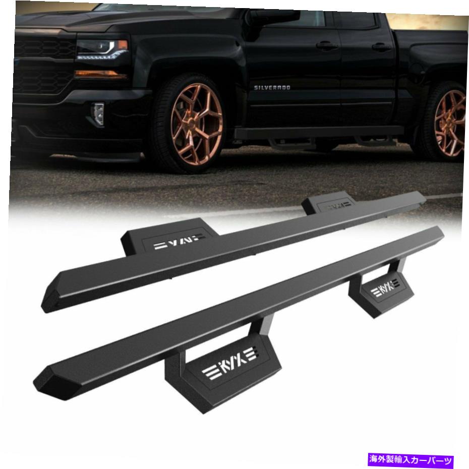Nerf Bar 07-18のランニングボードサイドステップバー Running Board Side Step Bars For 07-18 Chevy Silverado 1500 2500HD Extended Cab【並行輸入品】