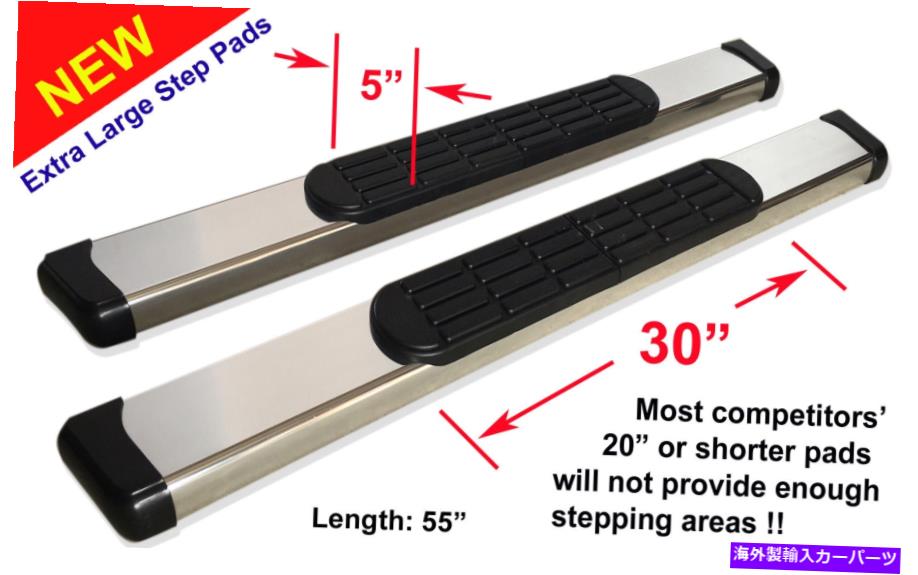 Nerf Bar 01-06 Sierra Silverado 2500HD /99-06 1500レギュラーキャブ5 "クロムランニングボード 01-06 Sierra Silverado 2500HD /99-06 1500 Regular Cab 5" Chrome Running Boards【並行輸入品】｜Us Custom Parts Shop USDM
