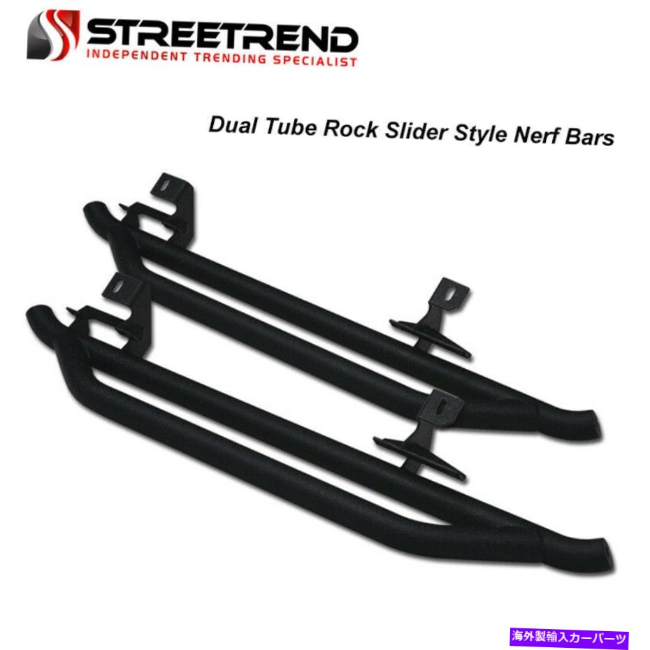 Nerf Bar 2018-2020のジープラングラー2DRテクスチャブラックロックスライダーサイドステップナーフバー For 2018-2020 Jeep Wrangler 2Dr Textured Black Rock Slider Side Step Nerf Bars【並行輸入品】