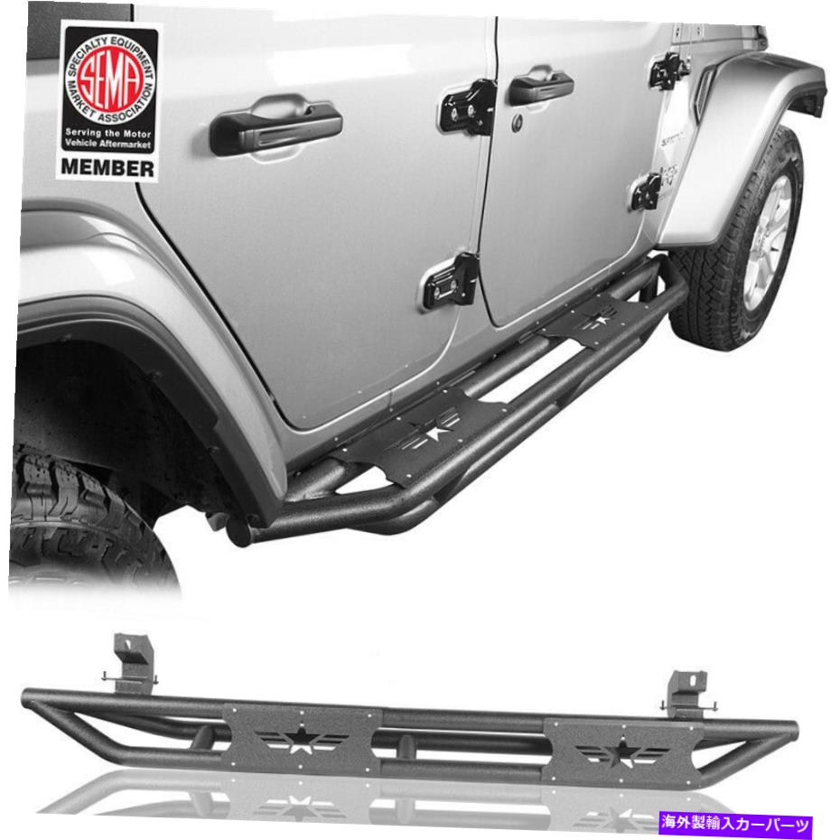 Nerf Bar オフロードサイドステップジープラングラーJL 2018-2022 4DOORのランニングボード Off-Road Side Step Nerf Bars Running Board For Jeep Wrangler JL 2018-2022 4Door【並行輸入品】
