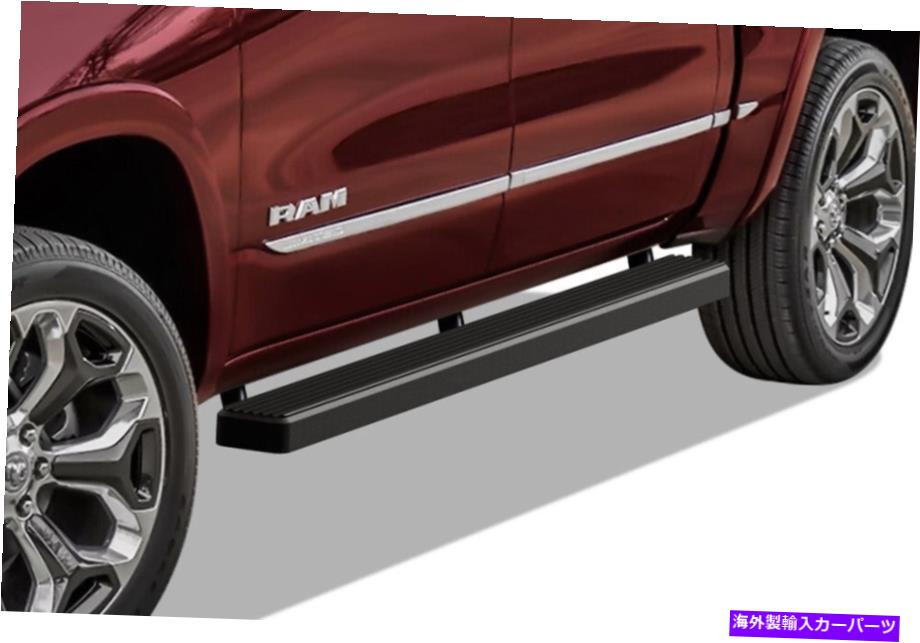 Nerf Bar iboardランニングボード4インチマットブラックフィット19-22ダッジラム1500クルーキャブ iBoard Running Boards 4 inches Matte Black Fit 19-22 Dodge Ram 1500 Crew Cab【並行輸入品】